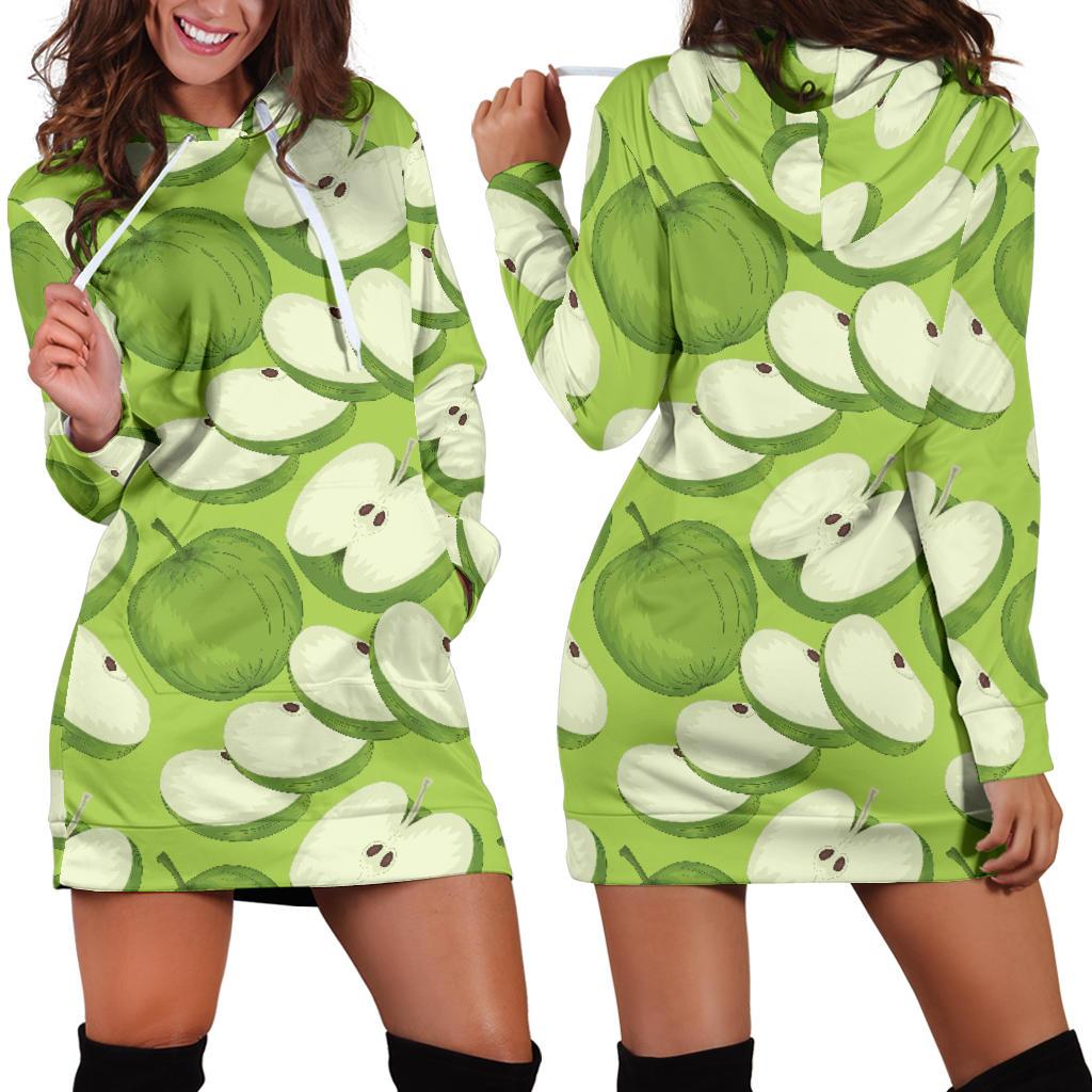 Apple Pattern Print Design AP010 Women Hoodie Dress