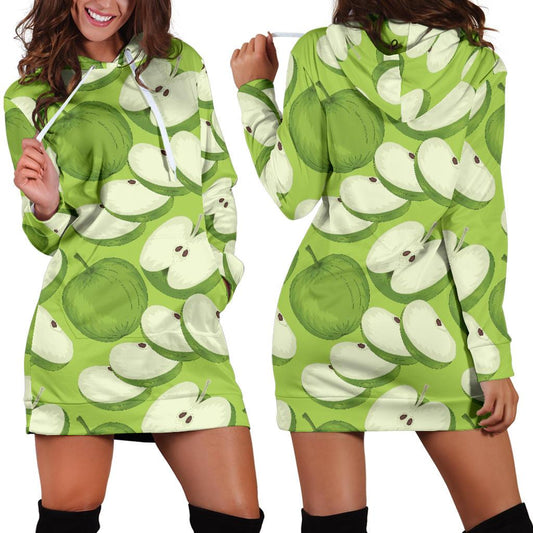 Apple Pattern Print Design AP010 Women Hoodie Dress