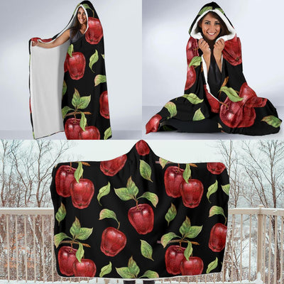 Apple Pattern Print Design AP011 Hooded Blanket-JORJUNE.COM