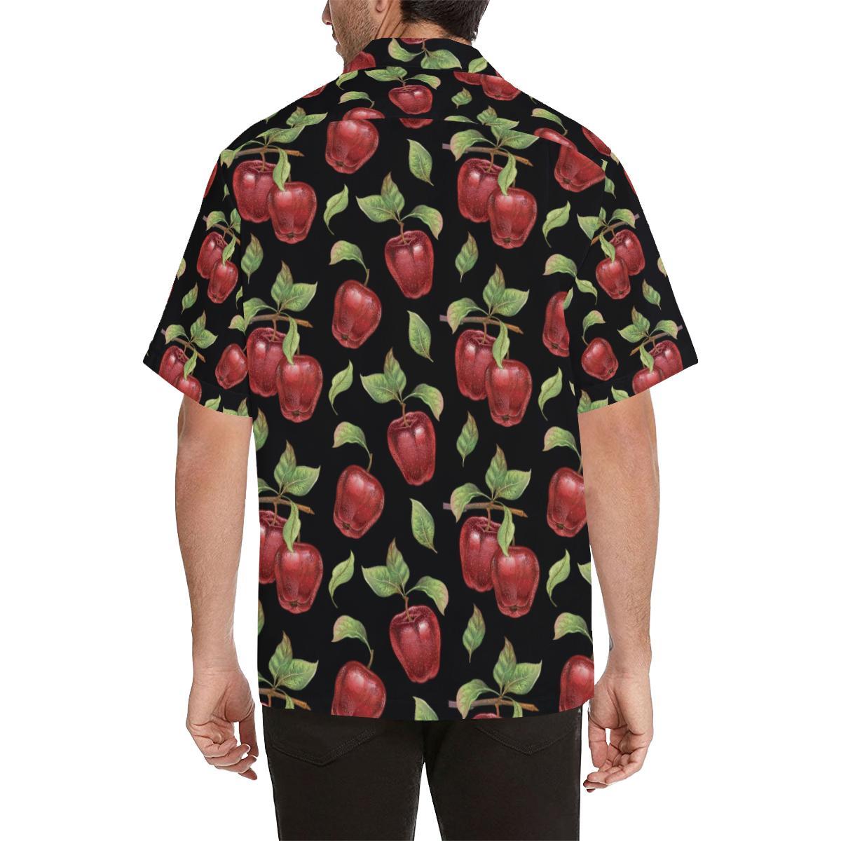 Apple Pattern Print Design AP011 Men Hawaiian Shirt-JorJune