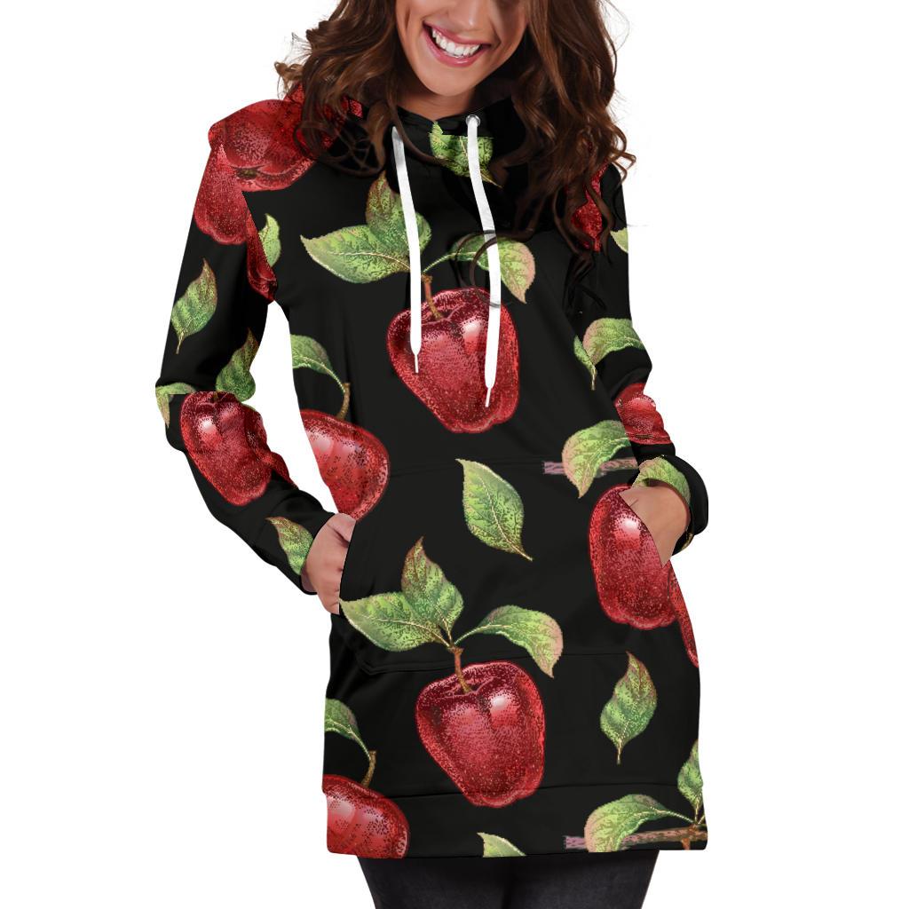 Apple Pattern Print Design AP011 Women Hoodie Dress