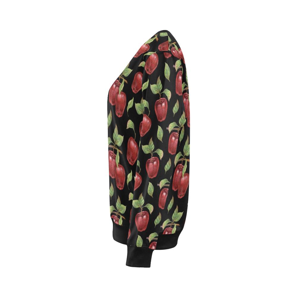 Apple Pattern Print Design AP011 Women Long Sleeve Sweatshirt-JorJune