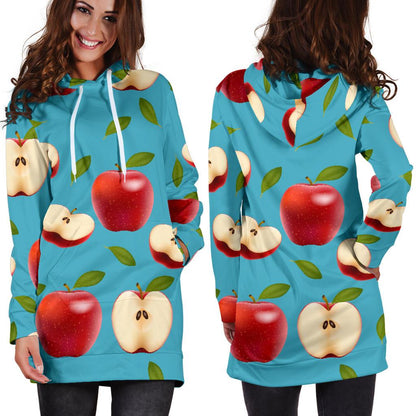 Apple Pattern Print Design AP012 Women Hoodie Dress