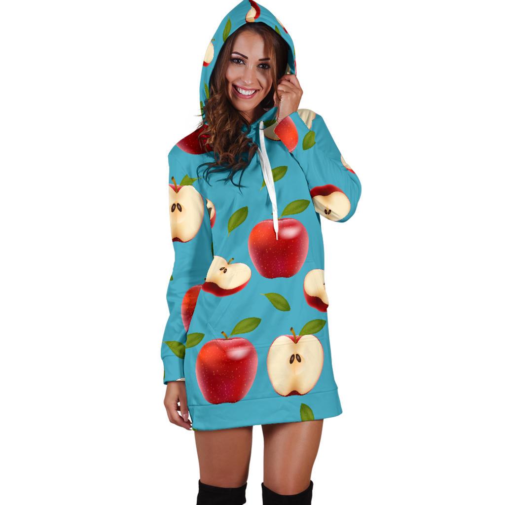 Apple Pattern Print Design AP012 Women Hoodie Dress