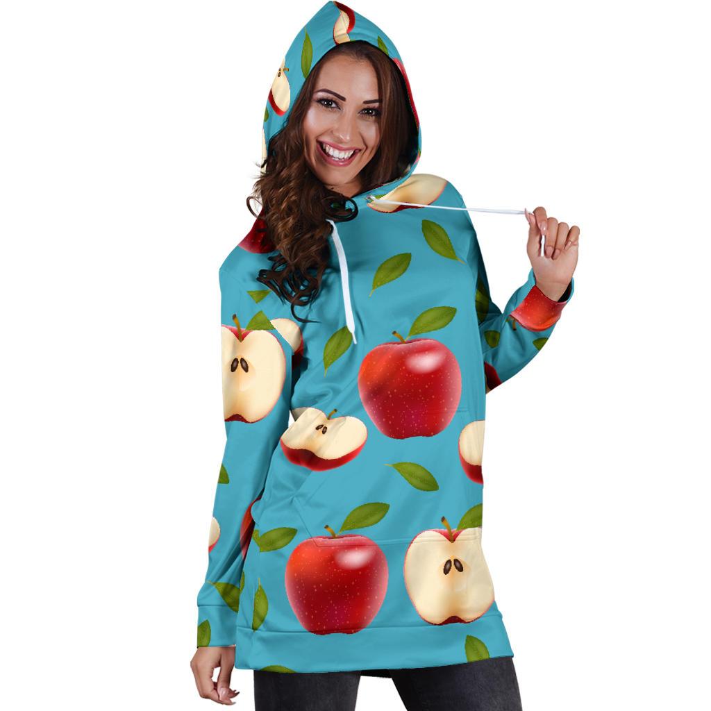 Apple Pattern Print Design AP012 Women Hoodie Dress