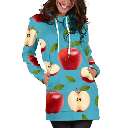 Apple Pattern Print Design AP012 Women Hoodie Dress