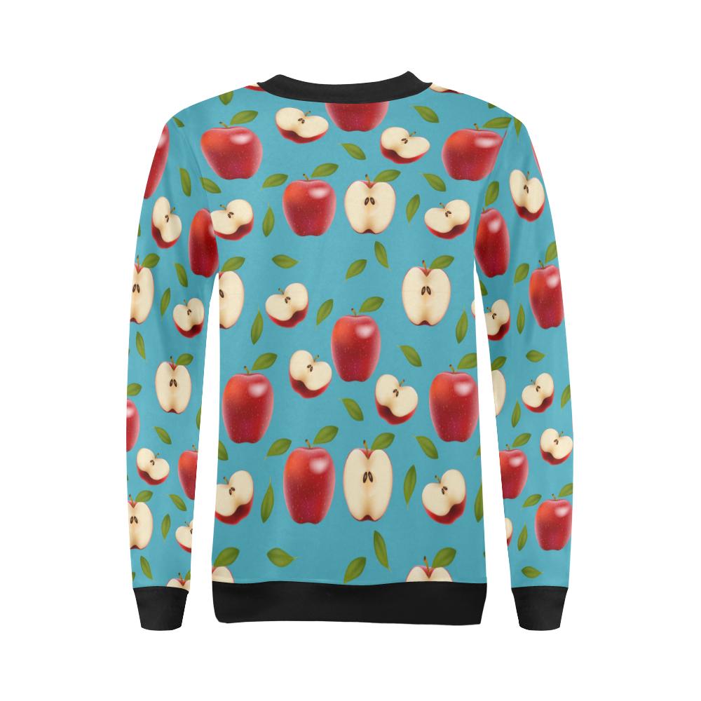 Apple Pattern Print Design AP012 Women Long Sleeve Sweatshirt-JorJune