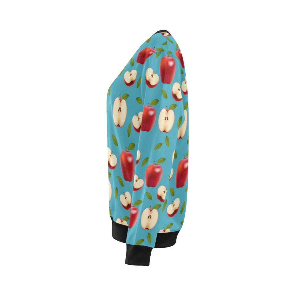 Apple Pattern Print Design AP012 Women Long Sleeve Sweatshirt-JorJune
