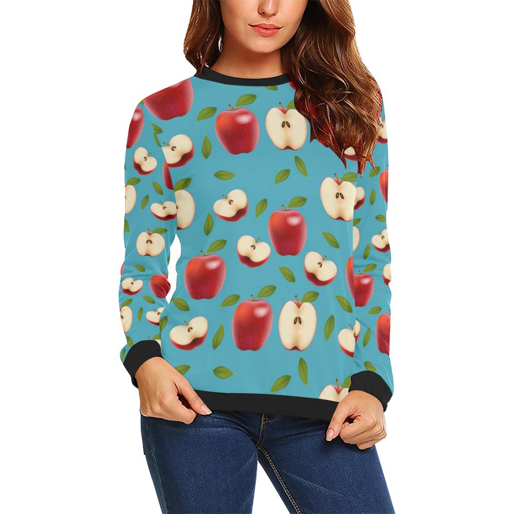 Apple Pattern Print Design AP012 Women Long Sleeve Sweatshirt-JorJune