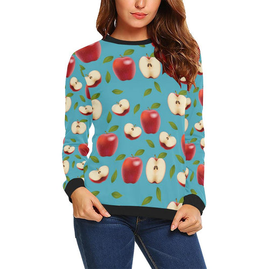 Apple Pattern Print Design AP012 Women Long Sleeve Sweatshirt-JorJune