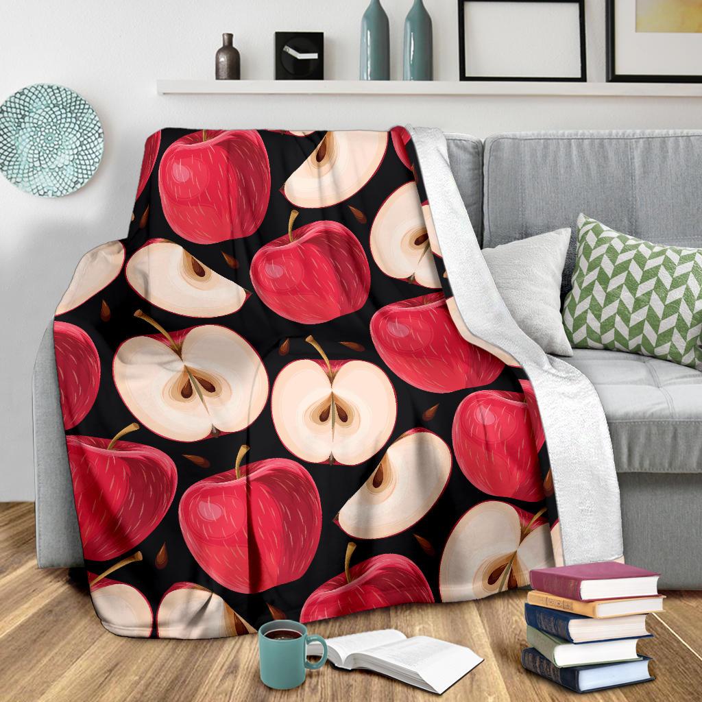 Apple Pattern Print Design AP02 Fleece Blankete