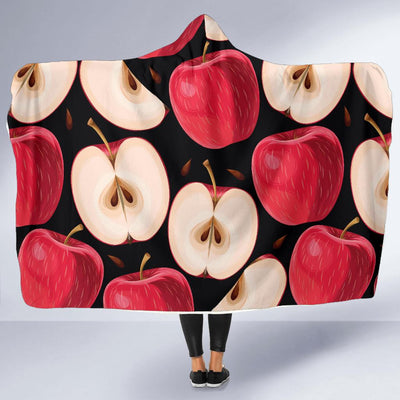 Apple Pattern Print Design AP02 Hooded Blanket-JORJUNE.COM