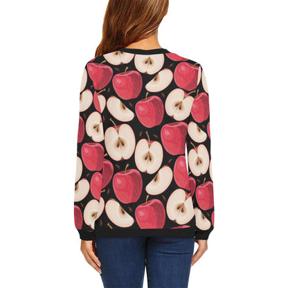 Apple Pattern Print Design AP02 Women Long Sleeve Sweatshirt-JorJune