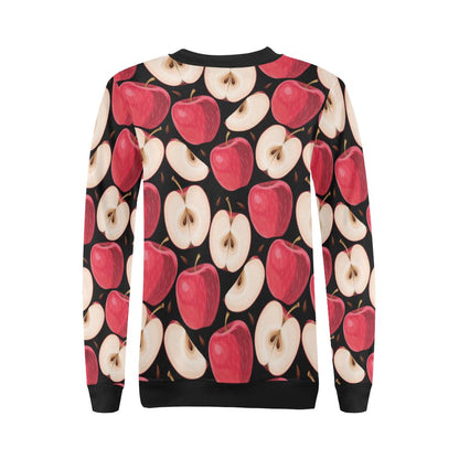 Apple Pattern Print Design AP02 Women Long Sleeve Sweatshirt-JorJune