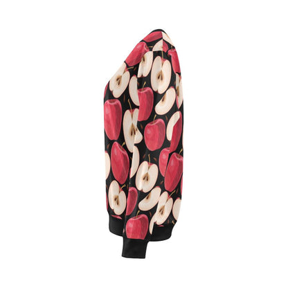 Apple Pattern Print Design AP02 Women Long Sleeve Sweatshirt-JorJune