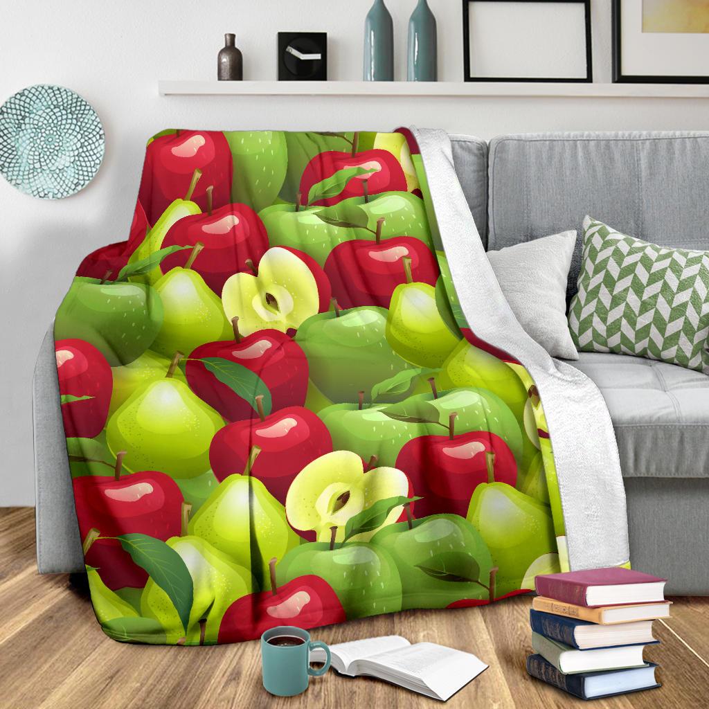 Apple Pattern Print Design AP03 Fleece Blankete