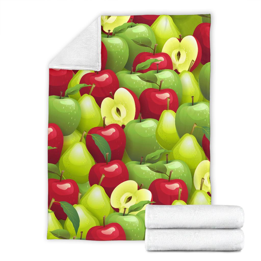 Apple Pattern Print Design AP03 Fleece Blankete