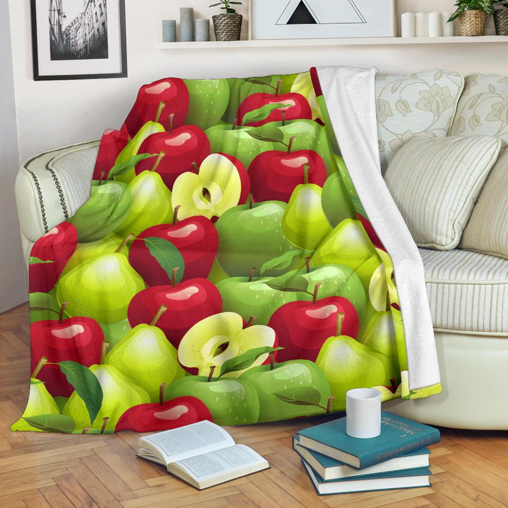 Apple Pattern Print Design AP03 Fleece Blankete