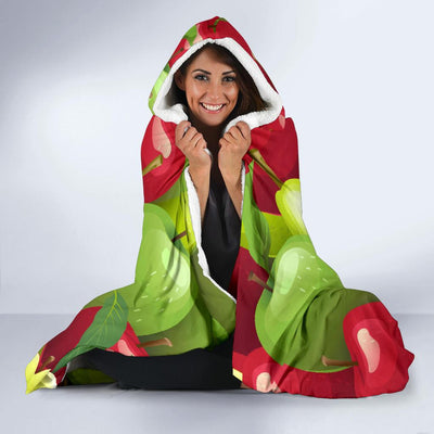 Apple Pattern Print Design AP03 Hooded Blanket-JORJUNE.COM