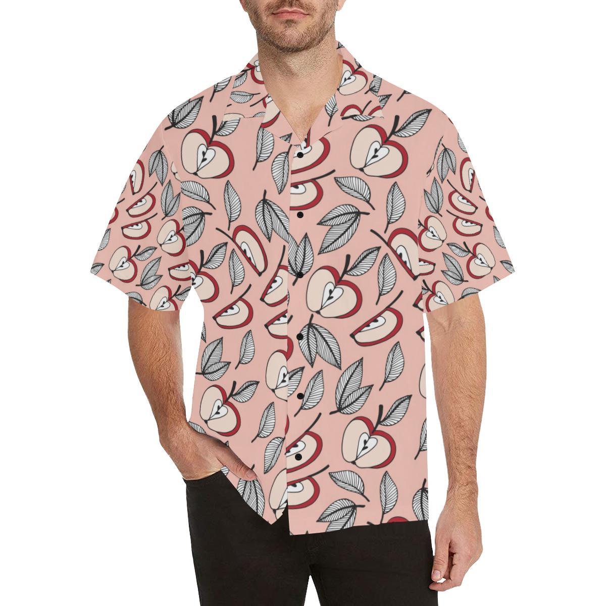Apple Pattern Print Design AP04 Men Hawaiian Shirt-JorJune