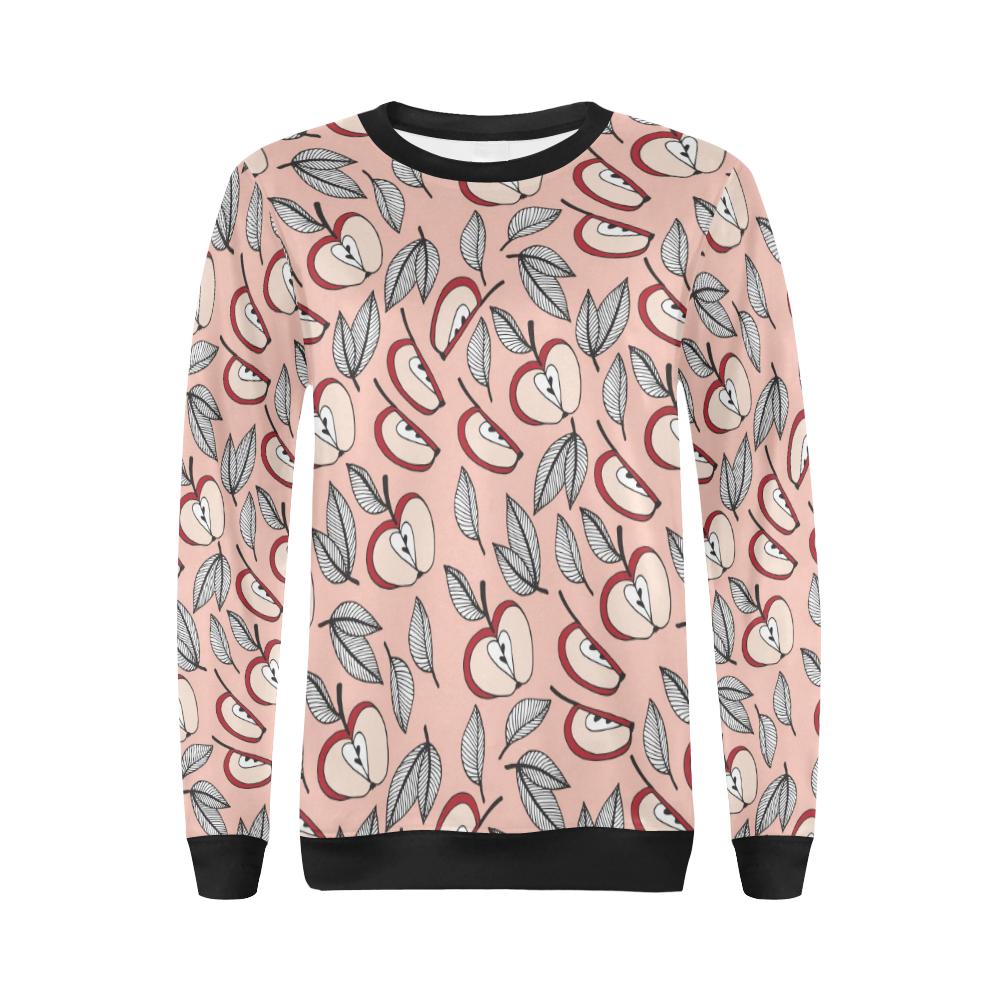 Apple Pattern Print Design AP04 Women Long Sleeve Sweatshirt-JorJune
