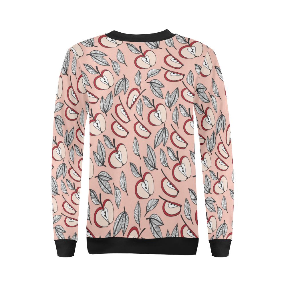 Apple Pattern Print Design AP04 Women Long Sleeve Sweatshirt-JorJune