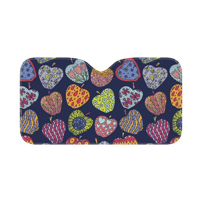 Apple Pattern Print Design AP05 Car Sun Shade-JorJune
