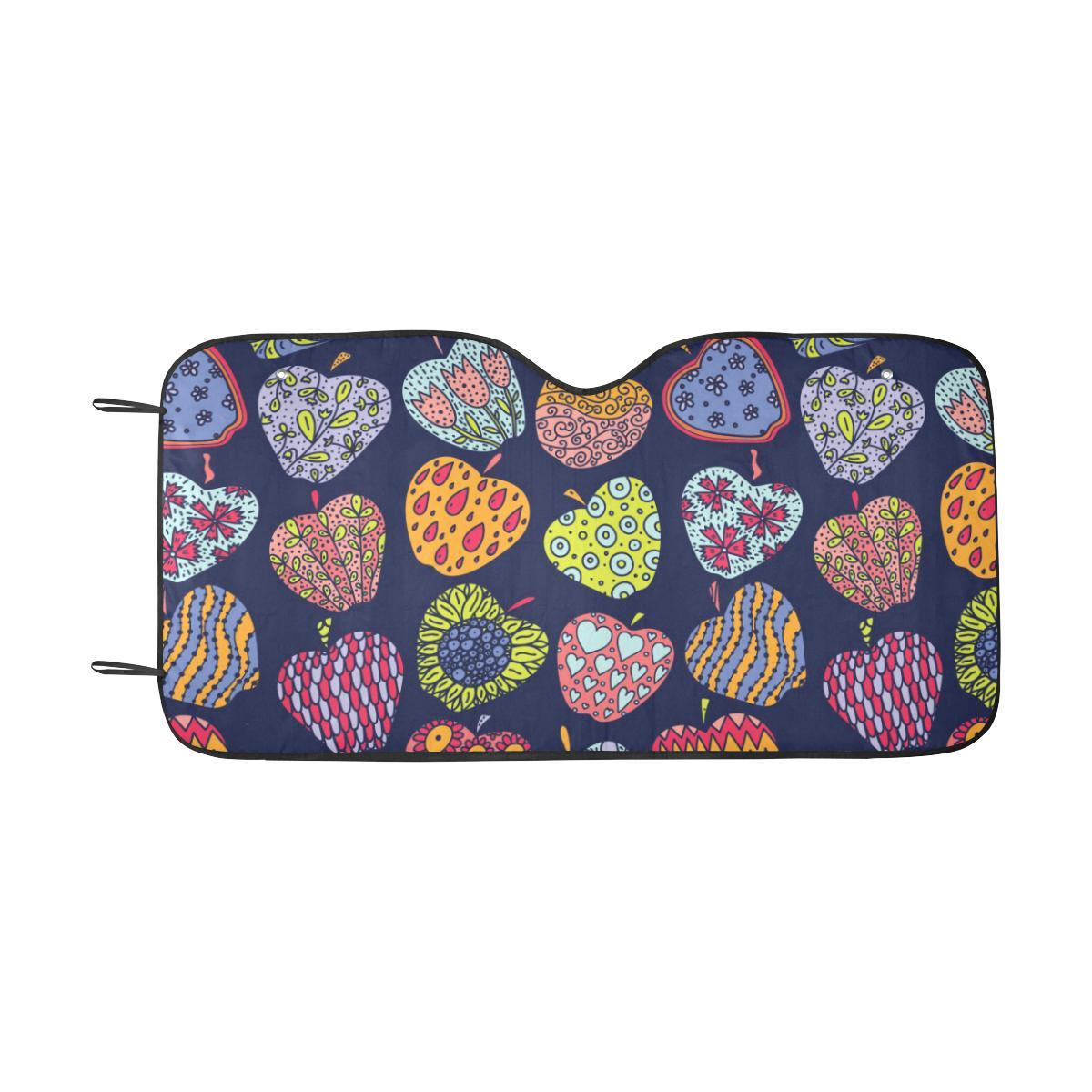 Apple Pattern Print Design AP05 Car Sun Shade-JorJune