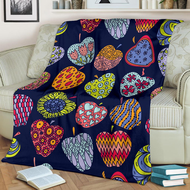 Apple Pattern Print Design AP05 Fleece Blankete