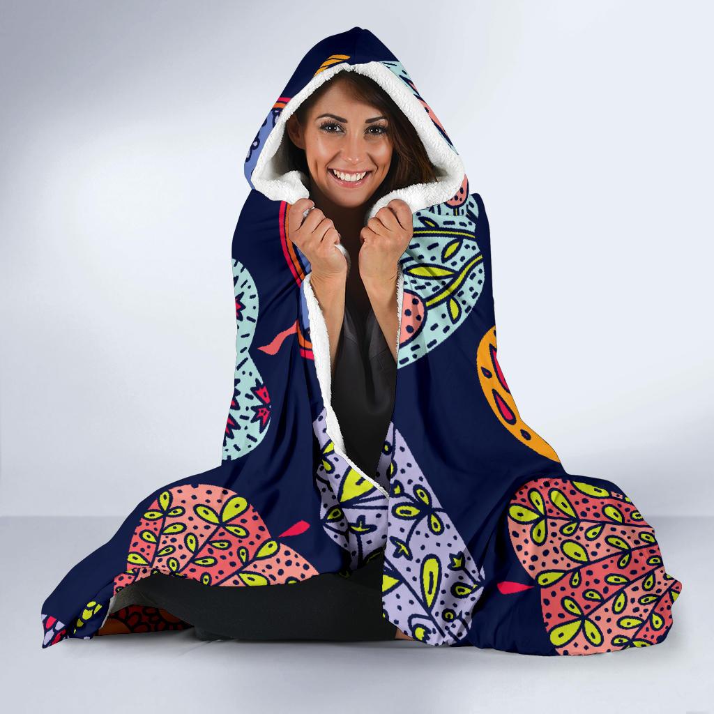 Apple Pattern Print Design AP05 Hooded Blanket-JORJUNE.COM
