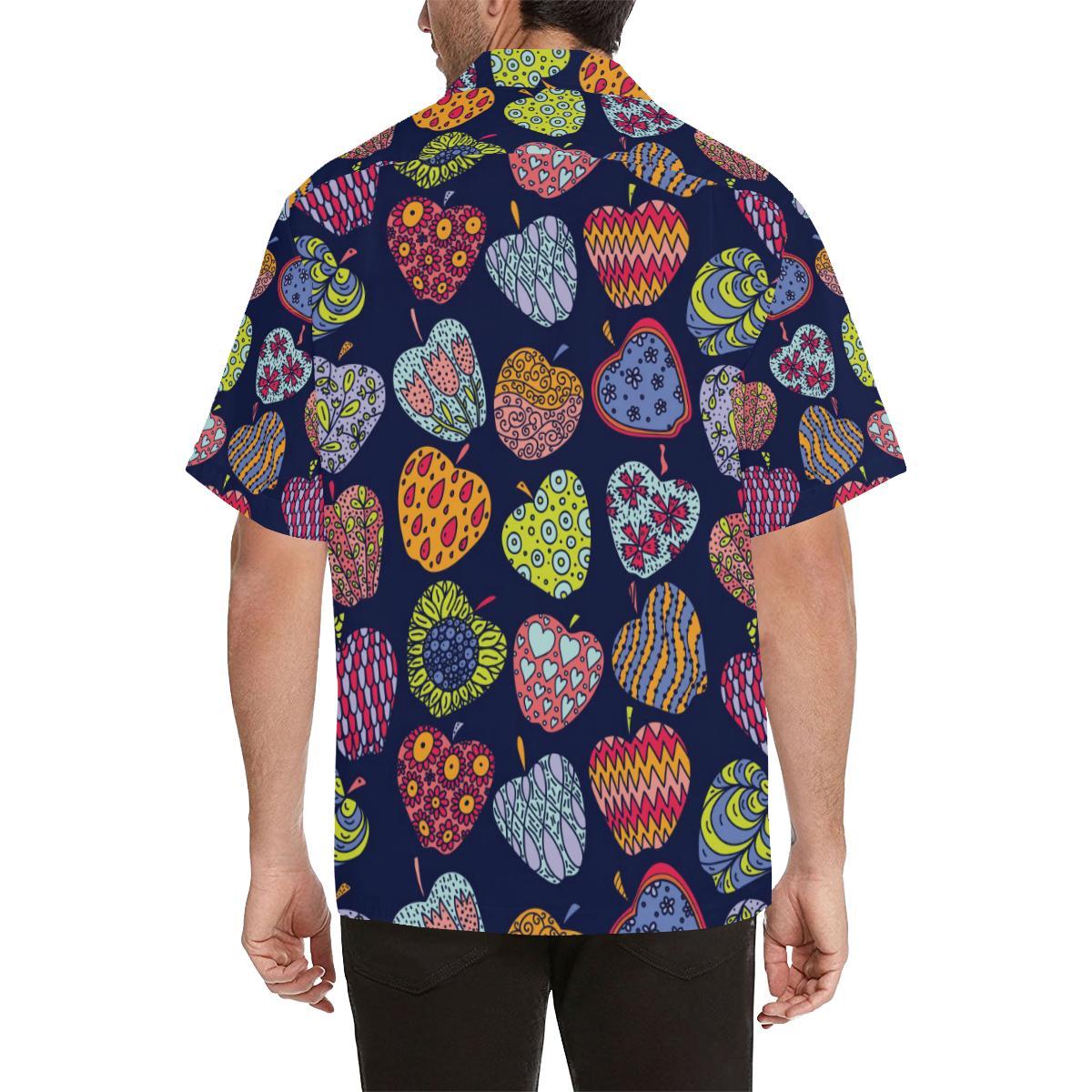 Apple Pattern Print Design AP05 Men Hawaiian Shirt-JorJune