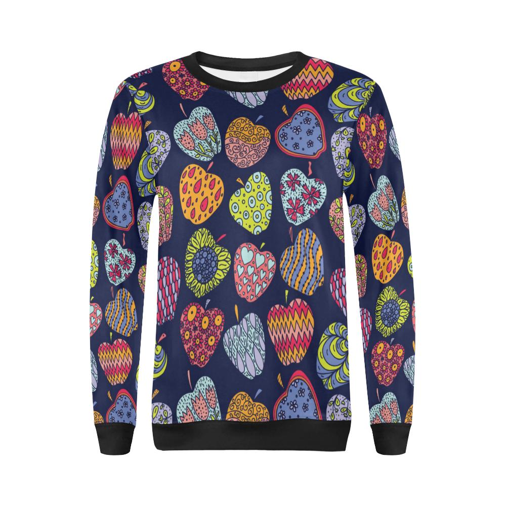 Apple Pattern Print Design AP05 Women Long Sleeve Sweatshirt-JorJune