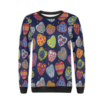 Apple Pattern Print Design AP05 Women Long Sleeve Sweatshirt-JorJune