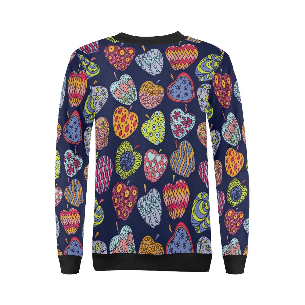 Apple Pattern Print Design AP05 Women Long Sleeve Sweatshirt-JorJune