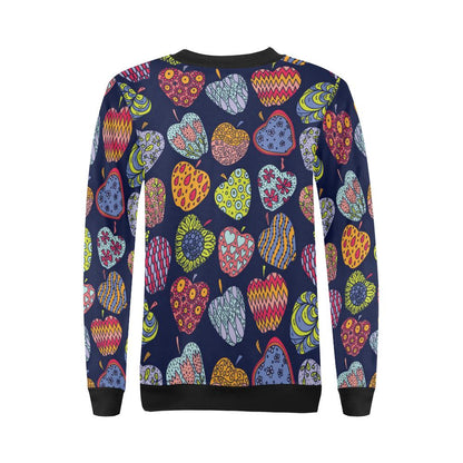 Apple Pattern Print Design AP05 Women Long Sleeve Sweatshirt-JorJune