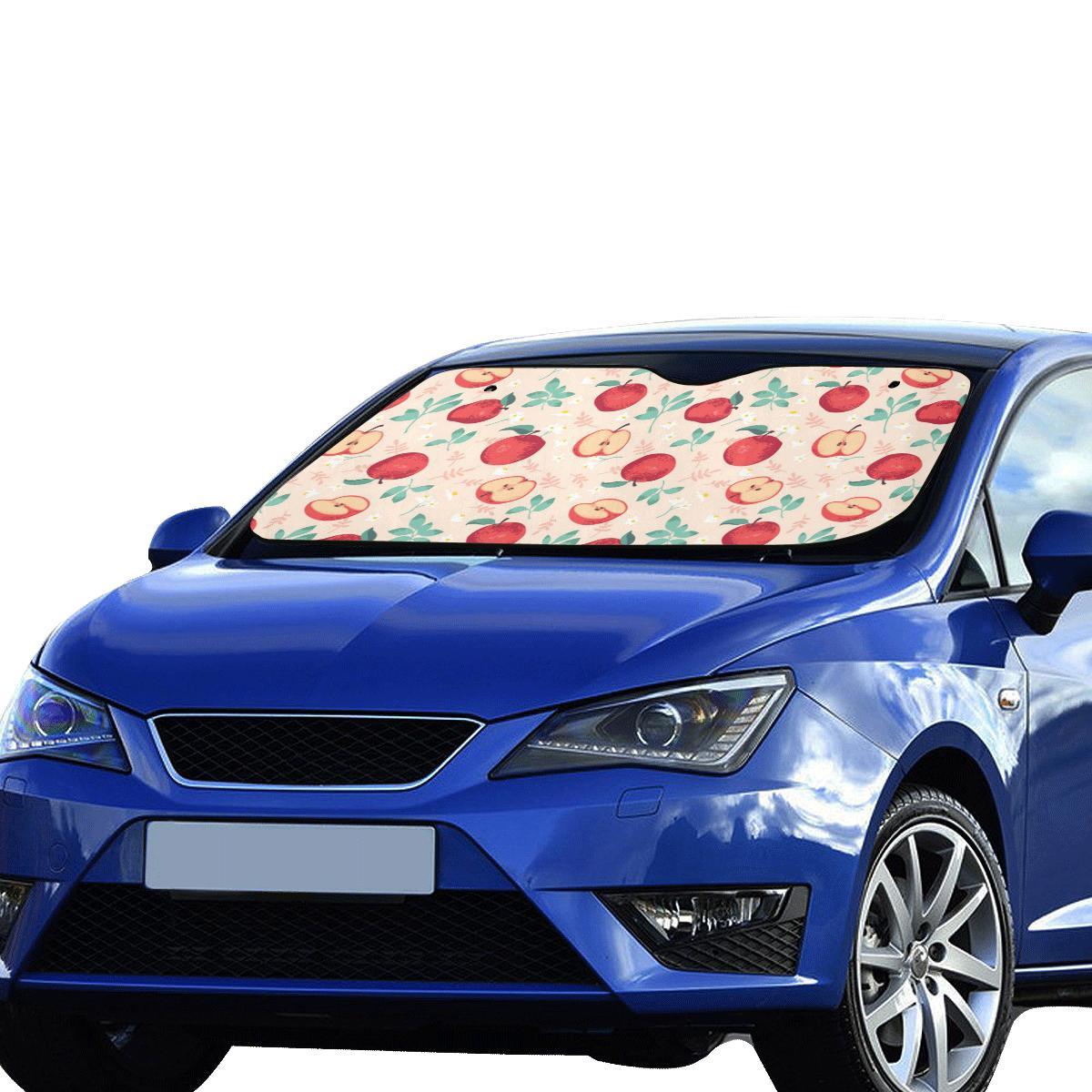 Apple Pattern Print Design AP06 Car Sun Shade-JorJune