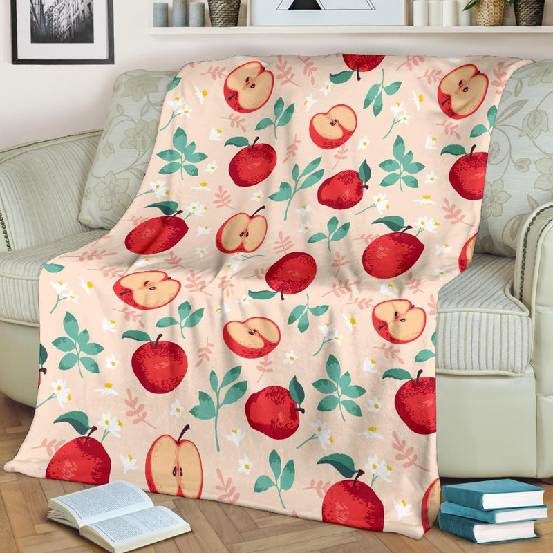 Apple Pattern Print Design AP06 Fleece Blankete