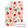 Apple Pattern Print Design AP06 Fleece Blankete