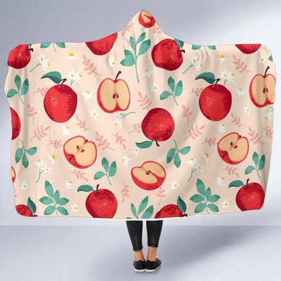 Apple Pattern Print Design AP06 Hooded Blanket-JORJUNE.COM