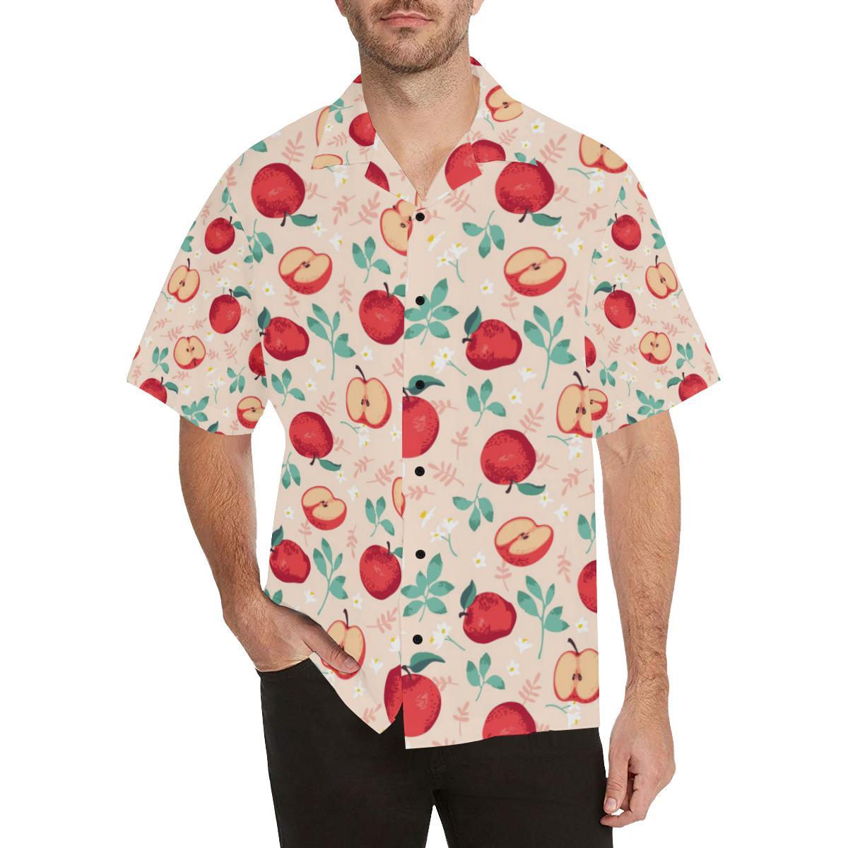 Apple Pattern Print Design AP06 Men Hawaiian Shirt-JorJune