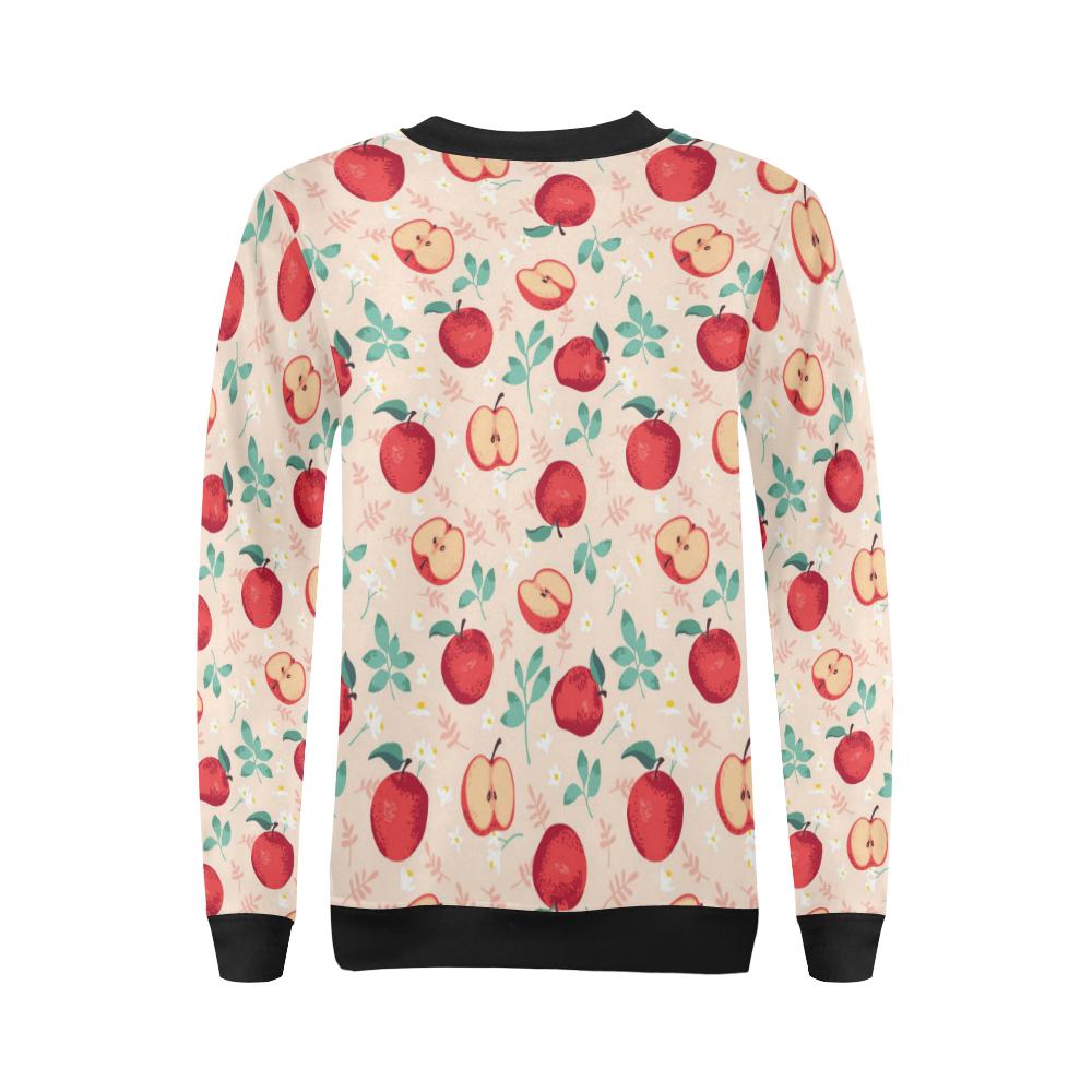 Apple Pattern Print Design AP06 Women Long Sleeve Sweatshirt-JorJune