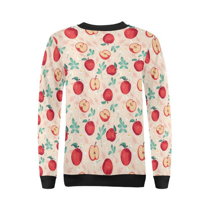 Apple Pattern Print Design AP06 Women Long Sleeve Sweatshirt-JorJune