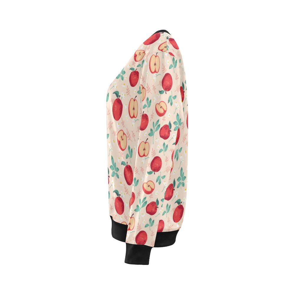 Apple Pattern Print Design AP06 Women Long Sleeve Sweatshirt-JorJune