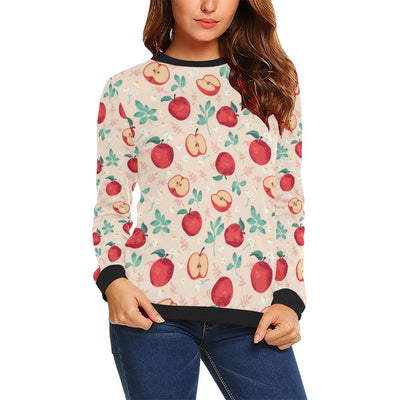 Apple Pattern Print Design AP06 Women Long Sleeve Sweatshirt-JorJune