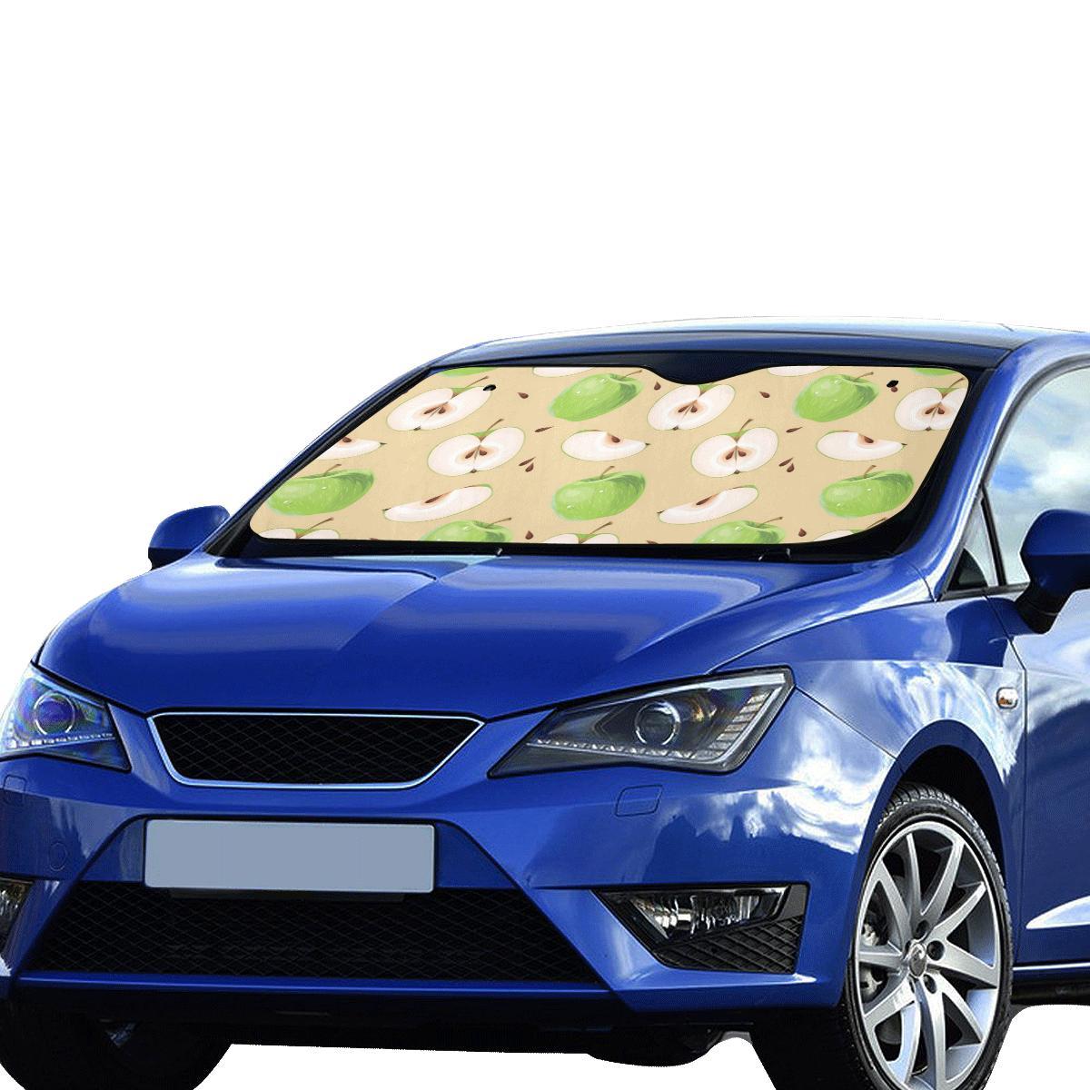 Apple Pattern Print Design AP07 Car Sun Shade-JorJune