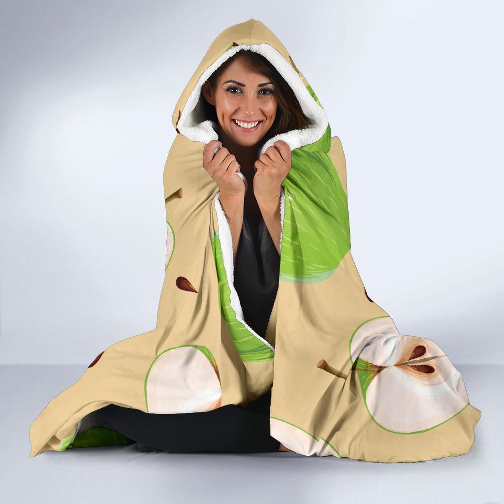 Apple Pattern Print Design AP07 Hooded Blanket-JORJUNE.COM