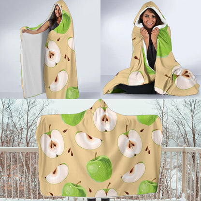 Apple Pattern Print Design AP07 Hooded Blanket-JORJUNE.COM