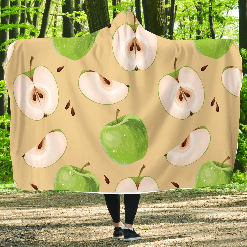 Apple Pattern Print Design AP07 Hooded Blanket-JORJUNE.COM