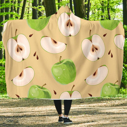 Apple Pattern Print Design AP07 Hooded Blanket-JORJUNE.COM