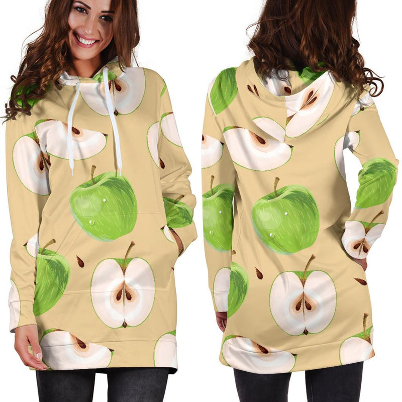 Apple Pattern Print Design AP07 Women Hoodie Dress
